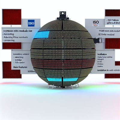 320*160mm Module Grootte Globe LED Display met ISO-certificering
