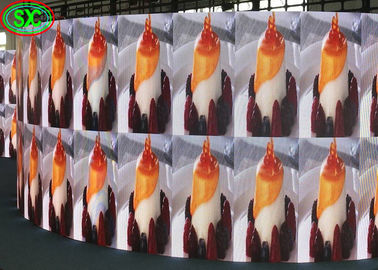 De curve leidde de Openlucht Reclameschermen Volledige Kleur P4.81 Hoge Vernieuwingsfrequentie binnen volledige kleuren geleide vertoning