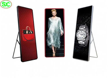 Hoge helderheid LED Full Color Poster Display P2.5 Indoor Floor Stand Reclame