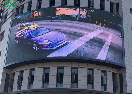 Goede prijs P6 bevestigde Openlucht Volledige Kleuren LEIDENE Vertoning Adverterend Gebogen 6000cd/m2-Helderheid online