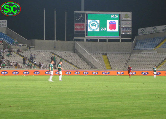 P10 openlucht reclame timing en het noteren stadionvoetbal geleide vertoningen