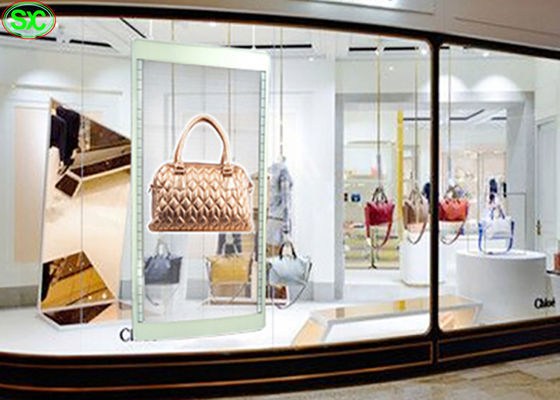 Hoge helderheid doorzichtig LED-paneel, Full Color Signage SMD2121 led transparant display