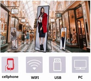 Vloer staande led spiegelscherm digitale bewegwijzering full colour waterdichte display led -poster