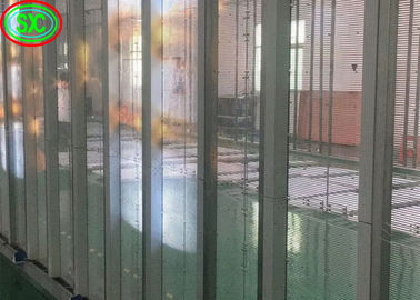 Indoor P3.91 Transparante LED-scherm Glasvenster Aluminiumkasten Materiaal geleid doorzichtig scherm