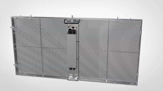 3.91mm Transparant Full Color LED Schermpaneel Voor Glazen Gordijngevels