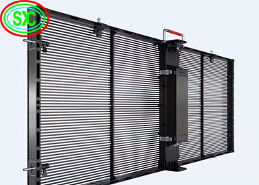 Lichte gewicht Aluminium frame SMD1921 Transparent LED Screen transparant led gordijn display