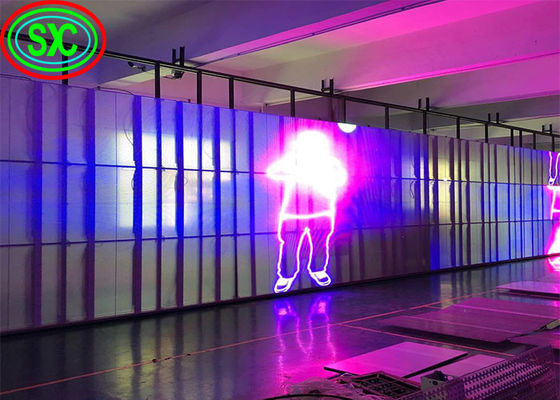 Full Color HD Flexibel 4000 cd/m2 Transparent Led Panel transparant led scherm