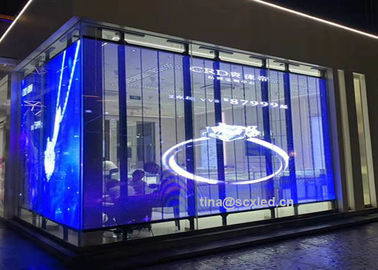 Winkelcentrum Reclame P3.91-7.82 Transparent LED Display Voor Glaswandscherm Digitaal Led Display Gebruik Op Wndow