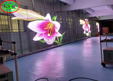 HD Die-Cast Aluminium Waterdicht Aanpasbaar Outdoor P3.91 10mm Transparent Glass Display Wall