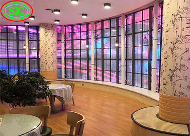 HD Die-Cast Aluminium Waterdicht Aanpasbaar Outdoor P3.91 10mm Transparent Glass Display Wall