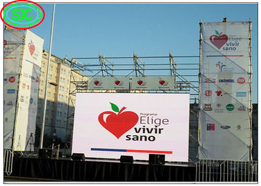 Waterdicht Live Performance 256*128mm P10 Stadium Perimeter LED Screen