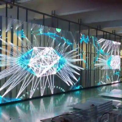 P3.91-7.82 Volledig kleurendoorzichtig LED-scherm 1000x1000 mm glazen scherm