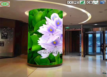 Volkleurig 360 graden cilinder LED-display Buiten Kolom curve Scherm Advertentie Billboard