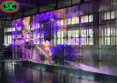 Programmable HD HQ 1R1G1B 4.81mm Transparent LED Screen Digitaal Signage Stand