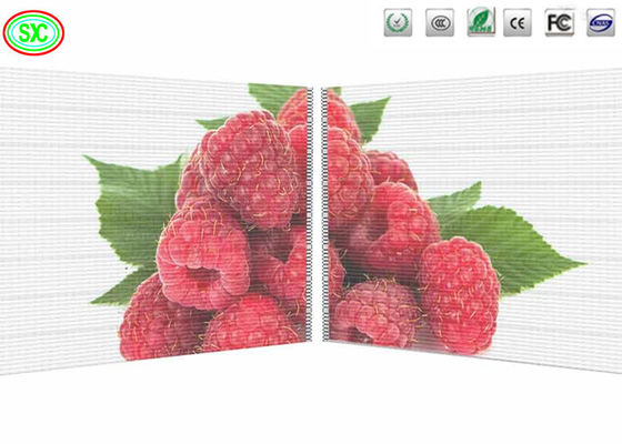 Hoge helderheid doorzichtig LED-scherm volkleurig reclamebord SMD2121