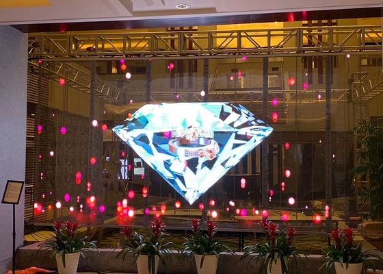 SMD2121 waterdicht doorzichtig LED-display voor opvallende buitenreclame