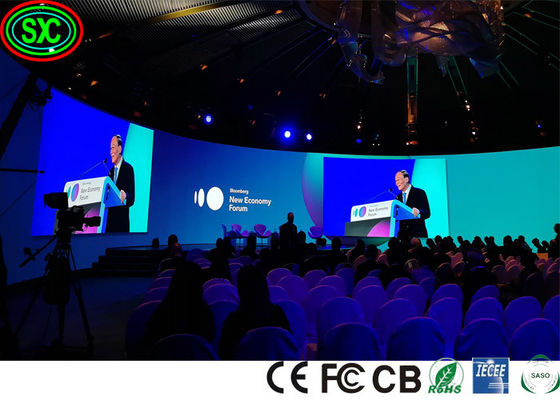Goede prijs MBI 5124 SMD1010 1300cd/M2 P3.91 Curved Stage Led Display volkleurig led display online