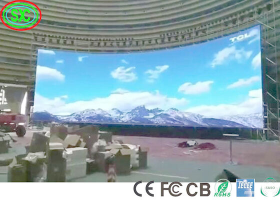 MBI 5124 SMD1010 1300cd/M2 P3.91 Curved Stage Led Display volkleurig led display