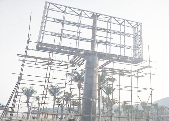 Grote buitenplaten in volle kleur waterdicht P10 reclame LED-billboards met kolom