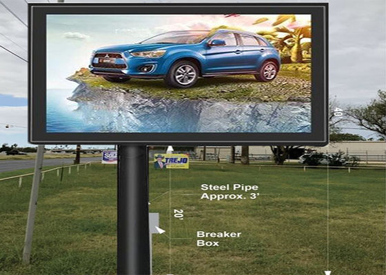 P10 Buiten LED Reclame Scherm 10mm Pixel Pitch IP65 Waterdicht