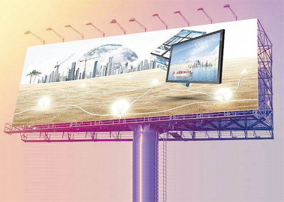Buiten waterdicht P10 Full Color LED Display Scherm Reclamebord Met Kolom