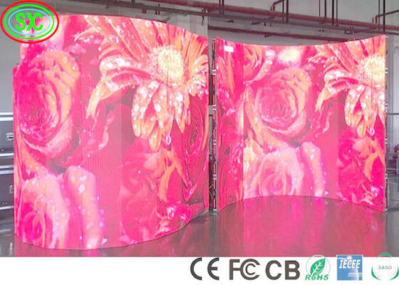 Indoor 1100cd/M2 P3.91 Curved Stage LED Screen 240W/M2 led stage achtergrond scherm