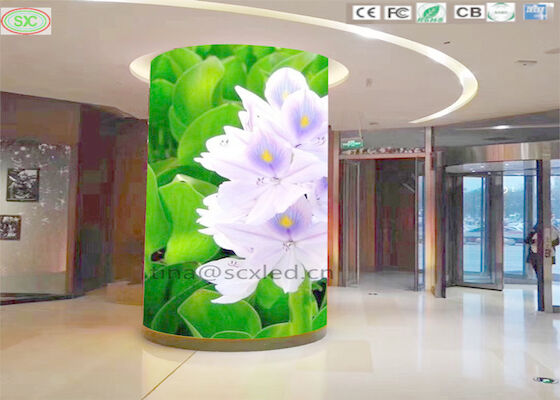 P4 Curving LED Video Screen Curtain Flexible Led Display Module volkleur