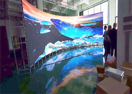 China High Quality Led Video Wall P3.91 Indoor Curved Screen Voor Supermarkt