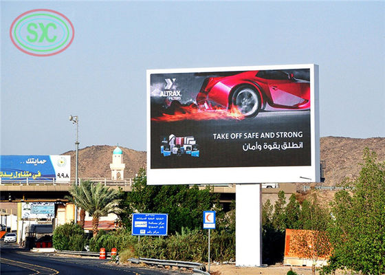 Anti-uv volledig-kleuren openluchtp6 LEIDEN aanplakbord met kolommen voor commerciële reclame