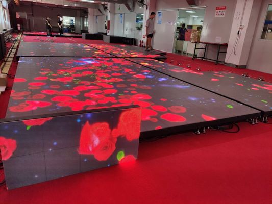 Indoor full color Portable LED Dance Floor Panel 4.81mm Pixel 500x500mm Kasten