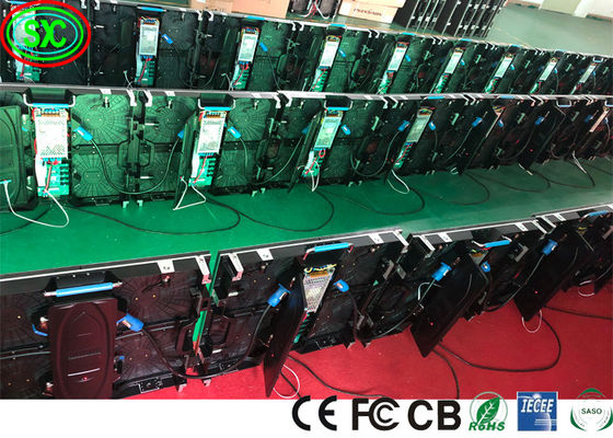 IP43 SMD2121 65410 Dots/Sqm Rental Led Display P3.91 1R1G1B Voor concert led display