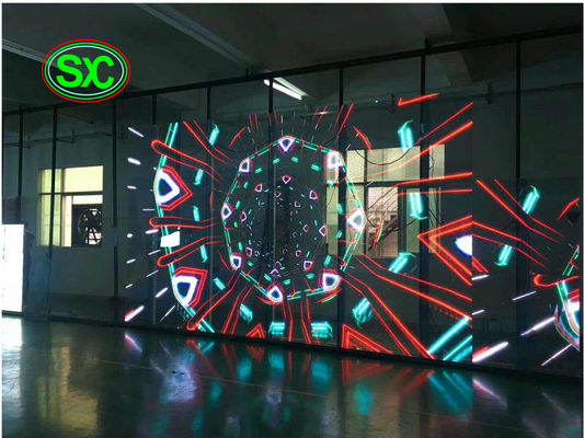 Hoge vernieuwingssnelheid Transparent LED Full Color 500x1000mm kast