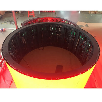 Volkleurig 360 graden cilinder LED-display Buiten Kolom curve Scherm Advertentie Billboard