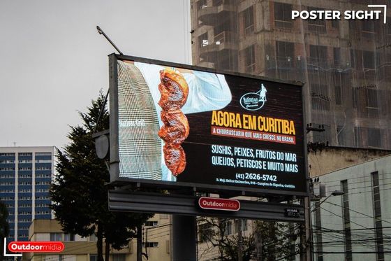 Lichtgewicht en buiten Full Color LED Display P10 voor reclame en evenementen met eenvoudige structuur en hoge helderheid