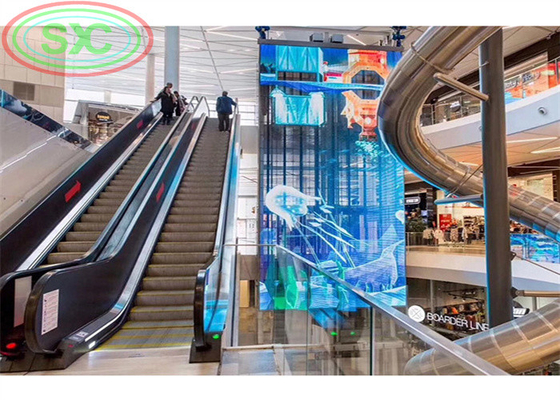 Hoge helderheid doorzichtig LED-bord G3.91-7.82 LED-display 1000*500mm gietgegooid aluminium