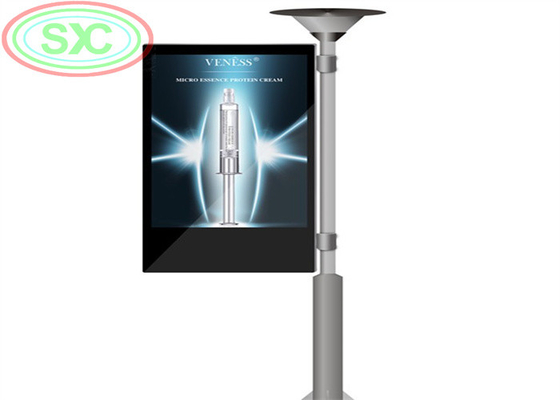 LED-teken met lampstaaf dubbelzijdig LED-billboard zichtopstand 6 meter buiten LED-scherm