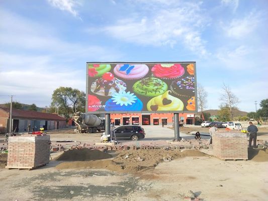 Goede prijs het staalkader bevestigde openlucht reclame geleide het tekenvertoning van de installatie10000nits super heldere Nationstar SMD volledige kleur P8 online