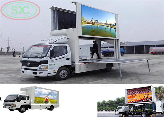 SMD 2121 buitentrailer LED-scherm met drie zijden LED-scherm voor bewegende reclame
