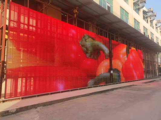 Doorzichtig scherm Verhuur Installatie Grote kijkhoek P3.91 P4.81 2500 Nits LED scherm