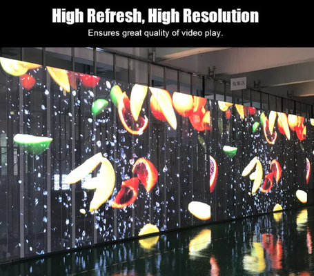 Buiten P7.8-7.8 video doorzichtig led scherm, 4500Cd helderheid 4G, WI-FI buiten led scherm display