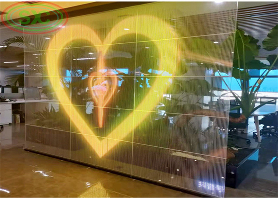 Doorzichtig led scherm P3.91-7.82 Volledig gekleurde glazen ramen gemonteerd voor sieraden