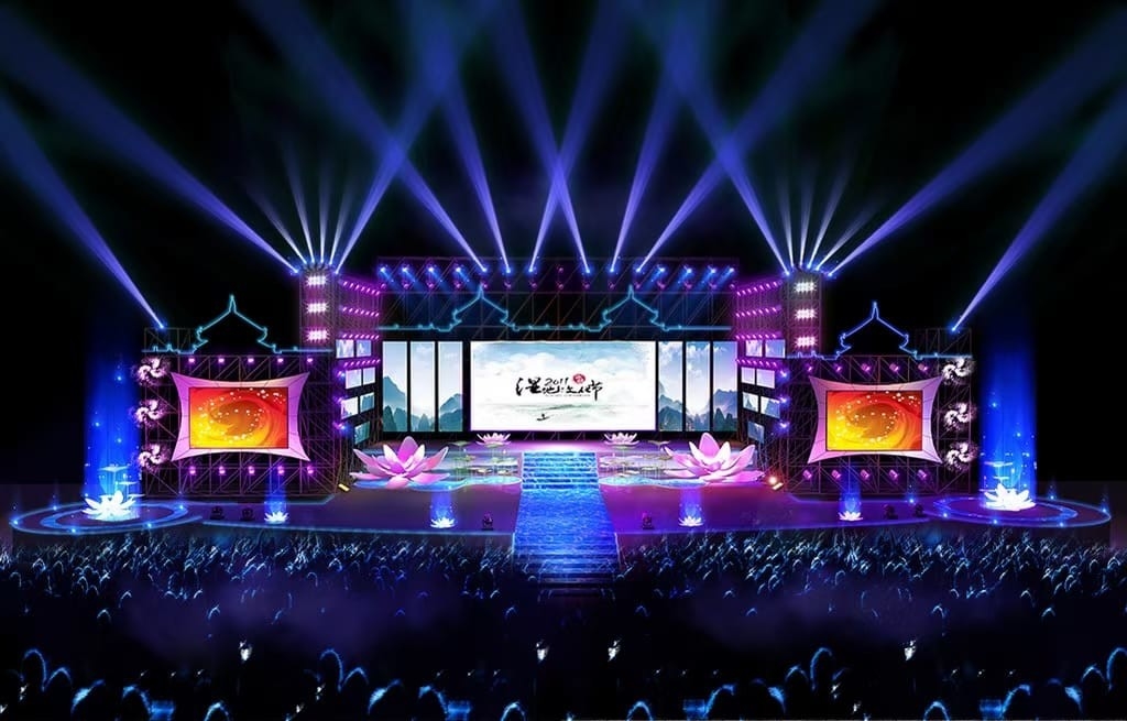 Indoor Advertising Stage LED-schermen HD Video Wall P3 pixels Hoge helderheid panelen
