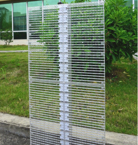 IP30 hd Indoor P5.21 Transparent LED Screen Pixel Density 36864 Dots / sqm transparant videoscherm