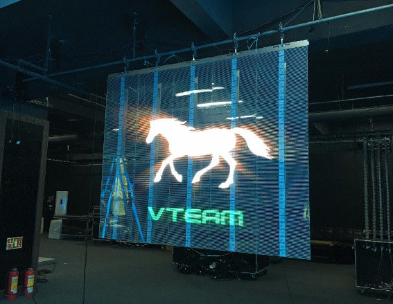 Slim P1.25 Doorzichtig Glas Led Display, Led Mesh Screen Pixel Dichtheid 25600pixels / Sqm