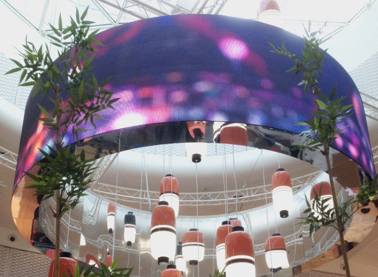 P4 Soft Hd Flexible Advertising LED-schermen Pixeldichtheid 62500 punten / m2 RGB-advertentie led-scherm advertentie led-scherm