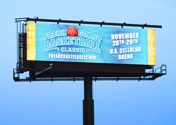 Grote outdoor full-color dubbelzijdige P10 reclame LED billboard panelen met stalen structuur