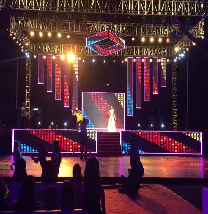 HD gebogen groot led video wandpaneel P2.5 Pantalla Indoor Rental Full Color
