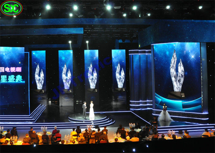 Draagbare 3D LEIDENE van de P10p6 leidde RGB waterdichte Huur Vertoning, de digitale vertoningsschermen