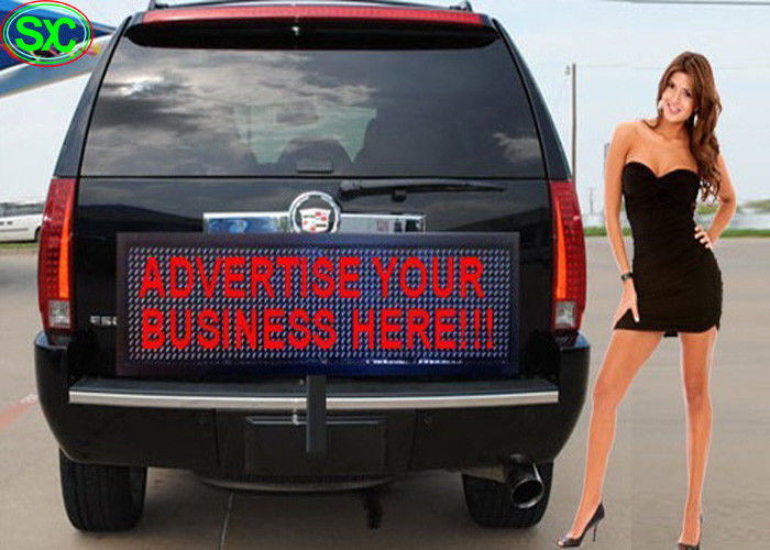 Enige Rode LEIDENE van de Kleurenauto Tekenvertoning met Meanwell-Voeding, Hoge Defitination-Rug van de Auto