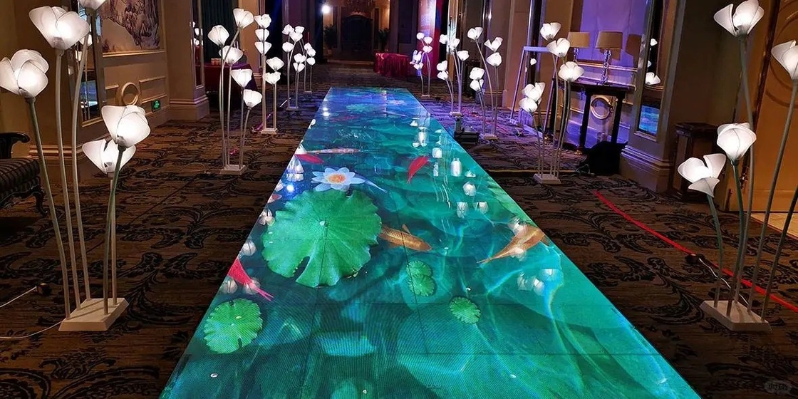 Creëer een onvergetelijke sfeer met onze LED-dansvloerbesturing RGB 3IN1 vloerverlichting gloeiend licht effect